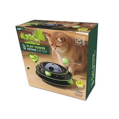 M-Pets Play Tower Drone ECO Interactive Cat Toy 25cm