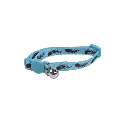 M-Pets Zany Breakaway Cat Collar Blue-Navy 20-30cm