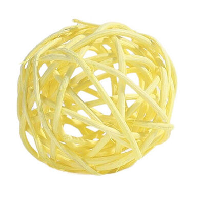 M-Pets Rattan Ball Cat Toy with Bell for Active Play 4cm