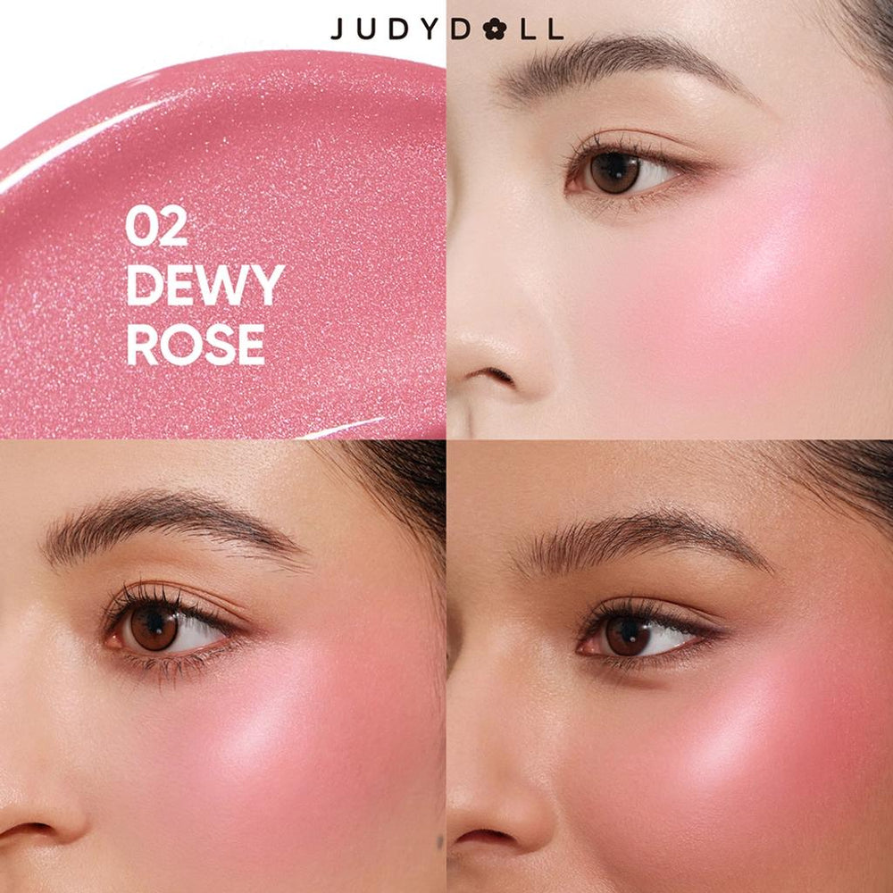 Judydoll Illuminating Blush Duo 02 Dewy Rose - Glowing Cheek Color