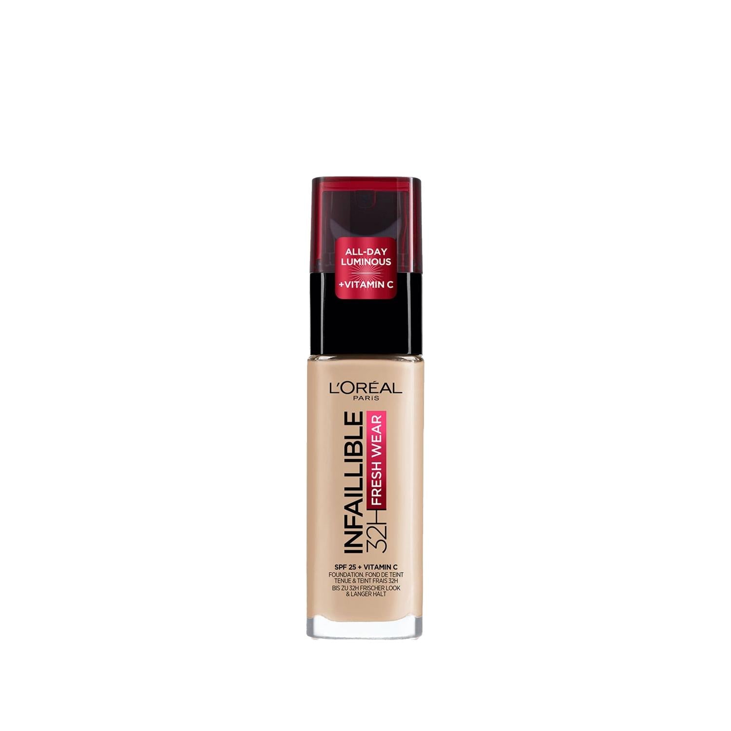 Loreal Paris Infaillible 32H Fresh Wear Foundation - Long Lasting, Vitamin C Enriched, Natural Beige Shade Loreal Paris 32H Fresh Wear Foundation - Long Lasting & Natural Loreal Paris Foundation, Infaillible 32H Fresh Wear, Vitamin C Foundation, Long-lasting Makeup, Natural Beige Foundation, Foundation Makeup, Durable Makeup, Natural Finish, Antioxidant Makeup, Makeup for Daily Use, Busy Professionals, Event Makeup, Confidence Boosting Makeup
