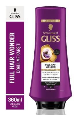 Gliss Full Hair Wonder: Anti Hair Loss Cream - Biotin & Collagen Hair Strengthening, Volumizing Conditioner Treatment (12.17 fl oz) Gliss Anti Hair Loss Cream: Volumizing & Strengthening Treatment Hair loss conditioner, Anti hair loss cream, Hair strengthening treatment, Volumizing hair conditioner, Biotin hair treatment, Collagen hair conditioner, Hair thickening conditioner, Hair Conditioner, Hair Fall, Hair Growth, Biotin, Collagen, Herbal Proteins, Vitamin Complex, Thinning Hair, Hair repair, Damaged Ha