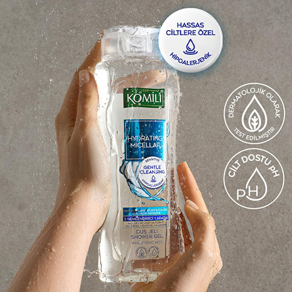 Komili Hydrating Micellar Shower Gel for Sensitive Skin - Gentle Cleansing & Moisturizing - 16.91 fl oz - view 5