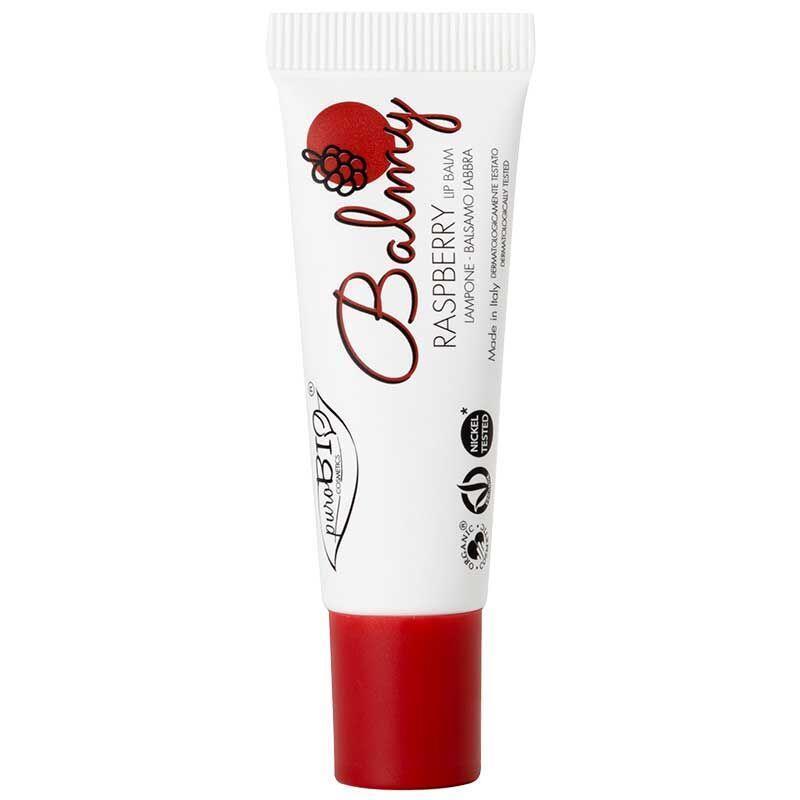 PuroBio Cosmetics Organic Lip Balm - 100% Natural Oils, Moisturizing & Chemical-Free, Raspberry Flavor - Lip Balm