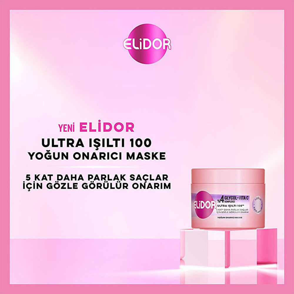 Elidor Ultra Işıltı 100 Onarıcı Maske - 7.44 fl oz Deep Conditioning Hair Treatment for Damaged Hair Repair and - view 5