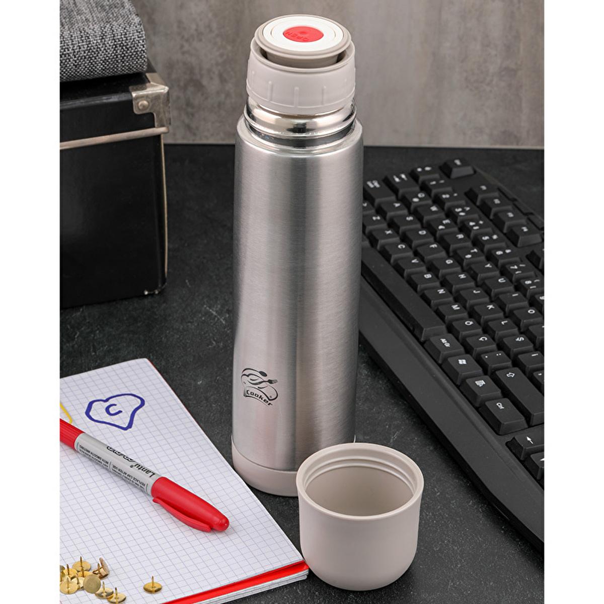 Cooker Stainless Steel Thermos 500ml - Keeps Drinks Hot/Cold for 24 Hours, Durable & Eco-Friendly Stainless Steel Thermos 500ml - Hot/Cold Drinks for 24 Hours stainless steel thermos, insulated flask, thermal mug, outdoor beverage container, reusable coffee mug, eco-friendly, durable, keeps drinks hot, keeps drinks cold, 24-hour temperature retention, double-layer construction, unbreakable, ergonomic design, local production, camping, hiking, picnic, daily commute, office, school, sustainable, reduces waste