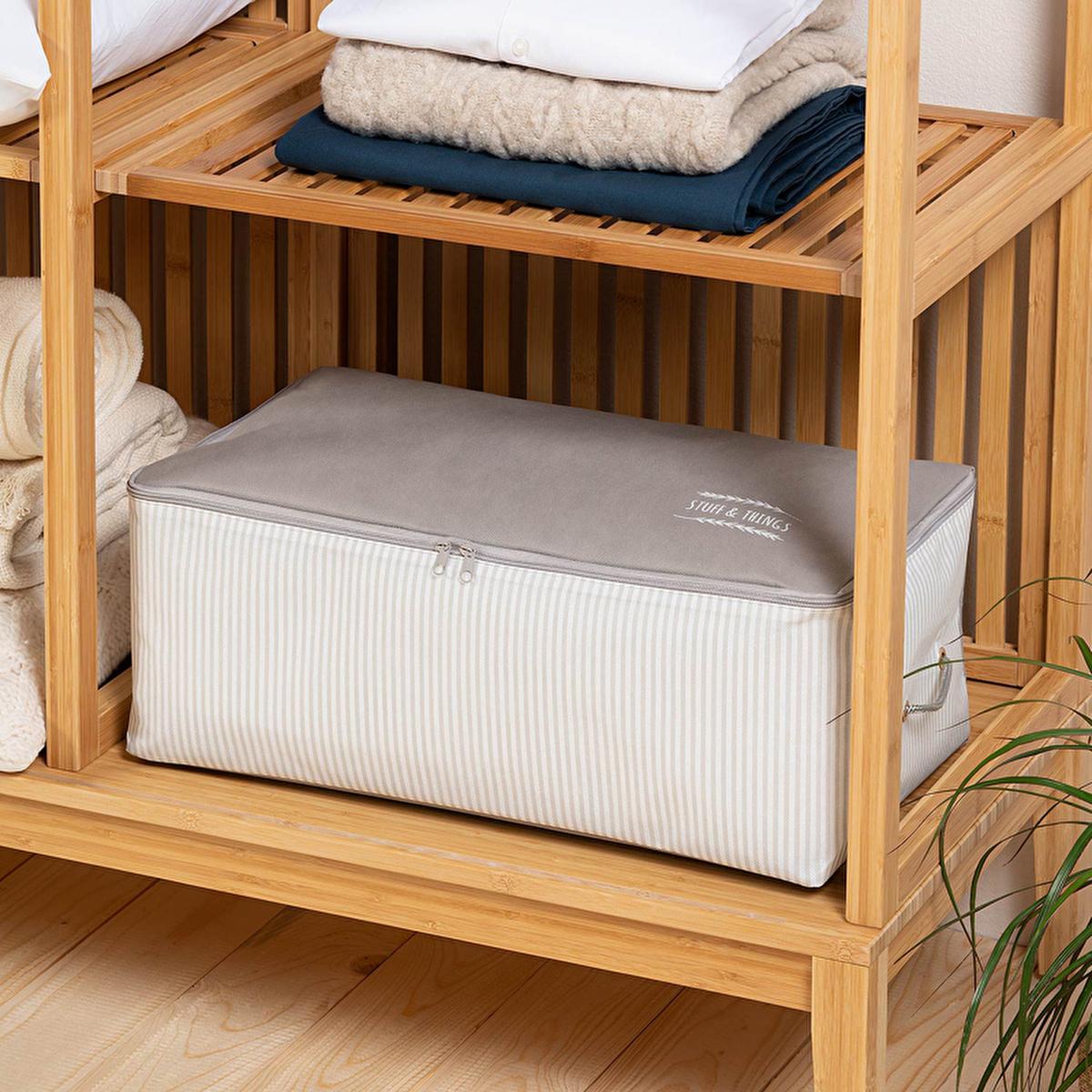 Ocean Home 4-Piece Gray Collapsible Storage Basket Set for Home Organization Ocean Home 4-Piece Gray Storage Basket Set storage baskets, gray storage set, collapsible storage, home organization, textile storage solutions, closet organization, underbed storage, linen storage, household textiles, breathable storage, space-saving storage