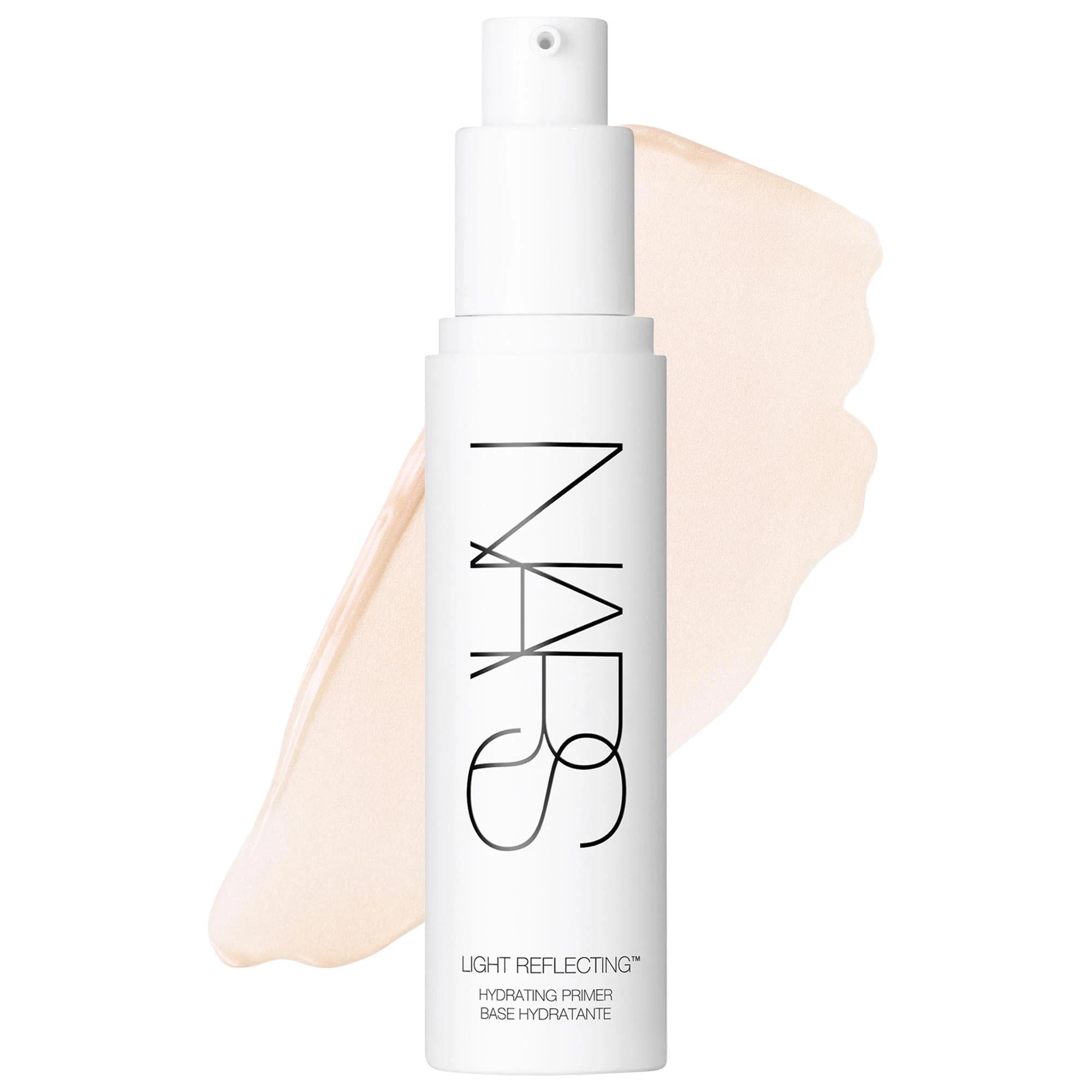 NARS Light Reflecting Hydrating Face Primer: Hyaluronic Acid for Dry Skin, Long-Lasting Makeup Base &amp; Fine Line Reduction NARS Hydrating Face Primer: Hyaluronic Acid, Long-Lasting Makeup hydrating face primer, hyaluronic acid primer, makeup primer for dry skin, long-lasting makeup base, skin texture primer, primer with squalane, blue light protection skincare, hydrating primer for fine lines, face primer, makeup base, dry skin, fine lines, hydration, squalane, cacao peptides, moringa seed, skincare ingredie