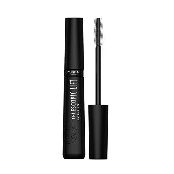 L'Oréal Paris Telescopic Lift Extra Black Mascara - Lengthening, Volumizing & Lifting L'Oréal Paris Telescopic Lift Mascara - Lengthens & Lifts Lashes L'Oréal Paris Telescopic Lift Extra Black Mascara, Lengthening Mascara, Volumizing Mascara, Lifting Mascara, Ceramide-Enriched Mascara, Mascara for Sensitive Eyes, Double-Ended Brush Mascara, Lash Care, Cosmetics, Makeup Essentials, Eye Makeup, Beauty Products