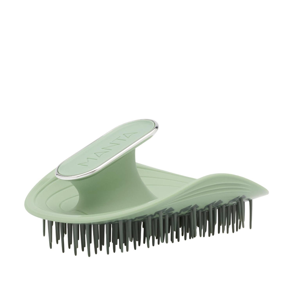 Manta Original Hairbrush for Fragile Hair & Sensitive Scalp Green