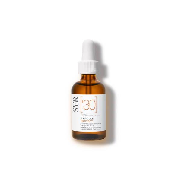 svr ampoule protect spf30 30ml bottle, svr ampoule protect serum sunscreen application SVR Ampoule Protect SPF30 - Vitamin E Serum | 30ml SVR Ampoule Protect SPF30 - Vitamin E Serum | 30ml svr, ampoule-protect, spf30, vitamin-e, serum, sunscreen, anti-pollution, skincare, uv-protection, ai-generated