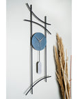 Muyika Ken: Large Metal Wall Clock - 29.5" Silent Modern Decorative Clock for Living Room, Bedroom - Hand Painted Accents Muyika Ken Metal Wall Clock: Large, Silent & Modern | [Brand]  metal wall clock, large wall clock, silent wall clock, decorative wall clock, modern wall clock, 75 cm wall clock, metal clock, hand painted wall clock, living room clock, bedroom clock, clock, wall decor, home decor, silent clock, non-ticking clock, metal art, wall art, modern design, interior design, home improvement, gifts