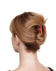 Linziclip Midi Pearl-Look White Hair Claw Clip for Secure Hold