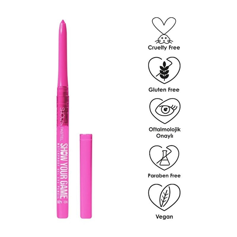 Show by Pastel Waterproof Eyeliner - Long-Lasting Gel Kajal Pencil for Durable Eye Makeup - Eyeliner