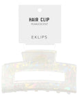 Eklips Premium Pearlescent White Rectangular Claw Clip