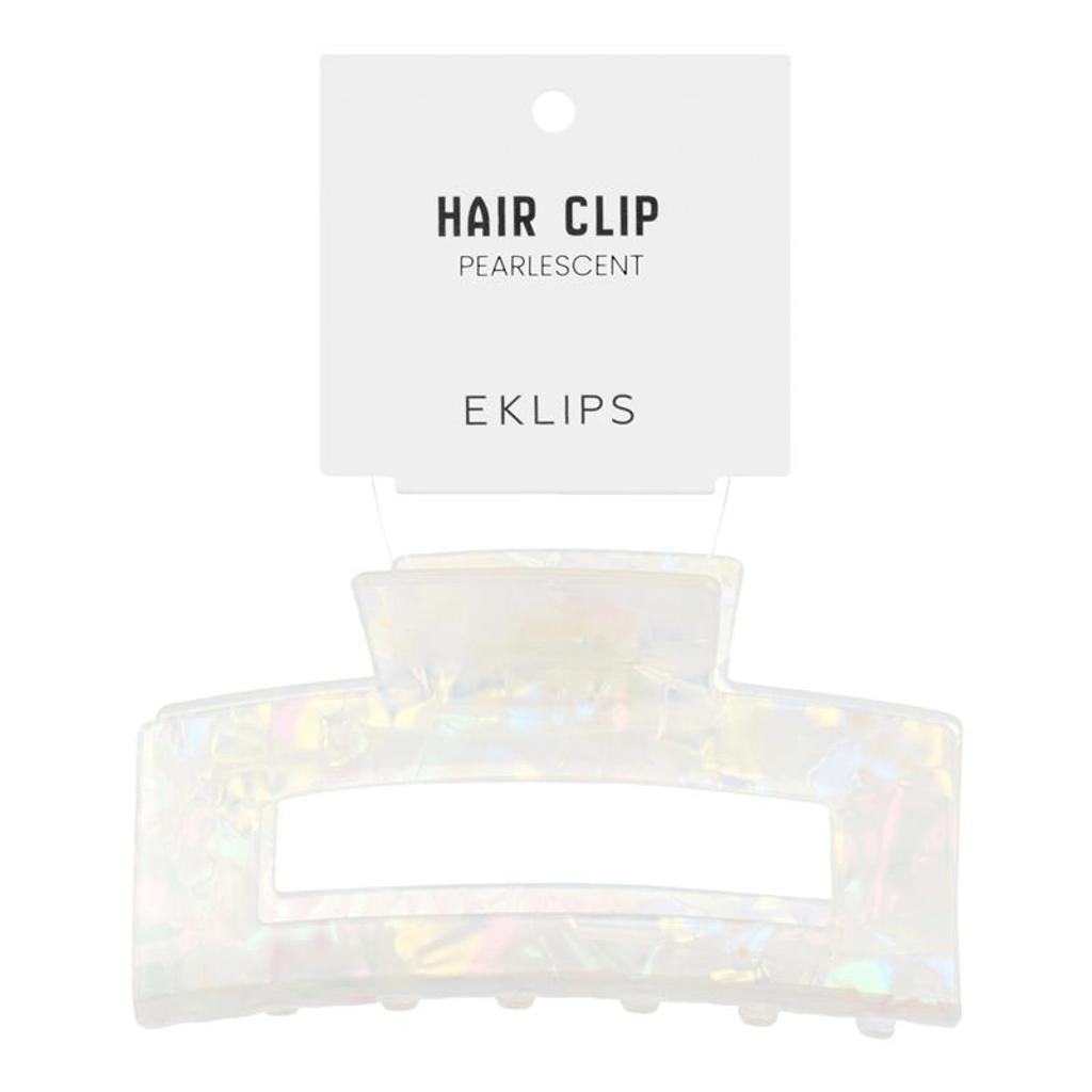 Eklips Premium Pearlescent White Rectangular Claw Clip