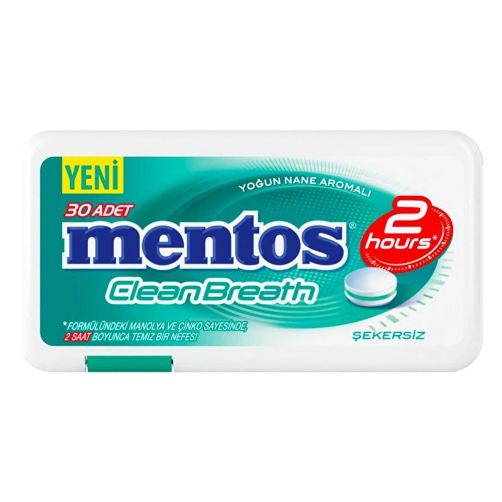 Mentos Clean Breath Intense Mint Sugarfree Gum 21g