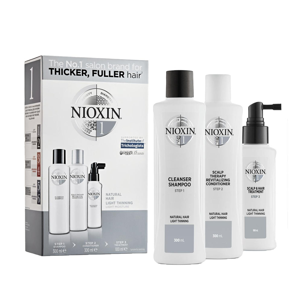 Nioxin Hair Care Set for Natural Hair - Anti-Hair Loss Products, Large Size Hair Care Routine for Thinning Hair - Hair Care
