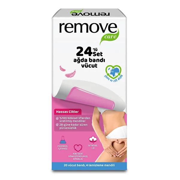 Remove Care: Gentle Wax Strips for Sensitive Skin - Long Lasting, Easy At-Home Hair Removal for Arms & Legs - 24 Strips Remove Care Wax Strips - Sensitive Skin Hair Removal wax strips for sensitive skin, at home hair removal, hair removal wax strips, body wax strips, sensitive skin hair removal, long lasting hair removal, easy to use wax strips, arm and leg wax strips, hair removal, wax strips, sensitive skin, body wax, arm wax, leg wax, at-home waxing, hair removal for women, hair removal for men, body hai