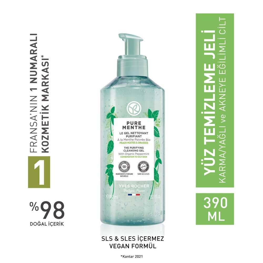 Pure Menthe Face Wash Gel for Combination/Oily Skin - Deep Cleansing, Organic Mint, Soap & Alcohol-Free Pure Menthe Face Wash Gel - Deep Cleansing for Combination/Oily Skin face wash gel, combination skin care, oily skin care, acne prone skin care, organic mint face wash, deep cleansing face wash, soap free face wash, alcohol free face wash, dermatologically tested face wash, gentle face wash, sensitive skin care, skincare routine, mattifying face wash