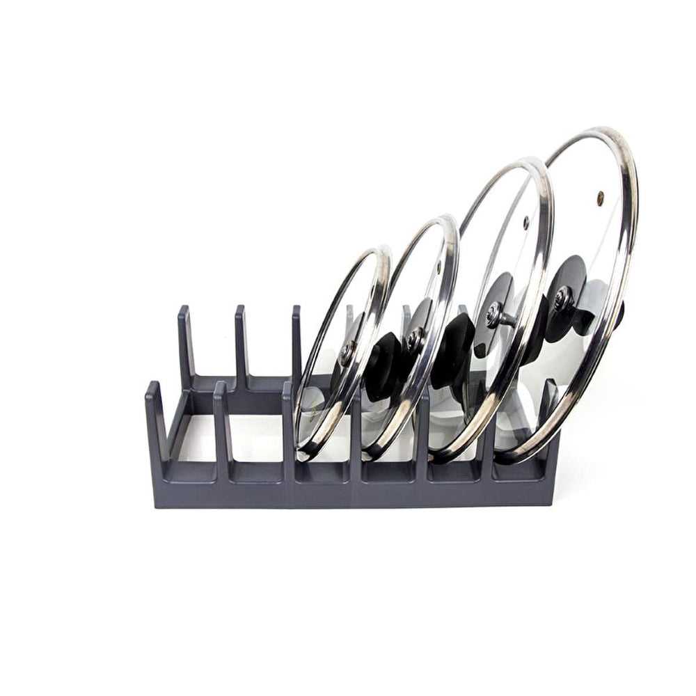 Decobella Pot Lid Organizer - Space Saving Kitchen Cabinet Organizer Holds 6 Lids, BPA-Free, Easy Access & Decluttering Decobella Pot Lid Organizer: Space Saving Kitchen Storage pot lid organizer, kitchen cabinet organizer, pot lid storage, BPA-free lid organizer, space saving kitchen organizer, cabinet lid organizer, kitchen organization, cookware lid storage, pot lid holder, pan lid organizer, kitchen storage solution, cabinet organizer, kitchen declutter, BPA-free, polypropylene, space saving, ergonomic 