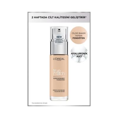 Loreal Paris True Match Foundation: 1N Ivory - Hyaluronic Acid & Vitamin E, Lightweight, Natural Look, SPF 17, Skin Tone Evener Loreal True Match Foundation - Ivory, Hydrating, SPF 17 Loreal True Match Foundation, Ivory Foundation, Hyaluronic Acid Foundation, Vitamin E Foundation, Lightweight Foundation, SPF 17 Foundation, Natural Look Foundation, 30 ml Foundation, Skin Tone Evener, Best Light Foundation, foundation, makeup, cosmetics, face makeup, hyaluronic acid, vitamin e, SPF, lightweight, natural look,