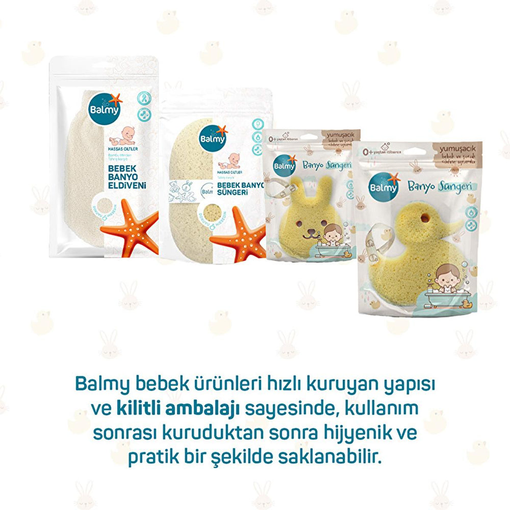 Balmy Baby Bath Sponge - Soft, Natural, and Hypoallergenic for Sensitive Skin - view 6