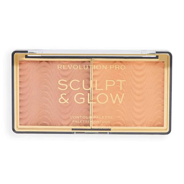 Revolution Pro: Sculpt & Glow Highlighter Palette - Medium Deep - Vegan, Cruelty-Free Makeup for Face Sculpting & Luminous Glow Revolution Pro Sculpt & Glow Palette - Vegan Highlighter & Contour Highlighter palette, Contour palette, Sculpt and glow palette, Vegan highlighter, Cruelty-free makeup, Face sculpting makeup, Highlight and contour duo, Makeup for defining features, Vegan makeup, Cruelty-free highlighter, Vegan contour, Face contouring, Makeup palette, Face makeup, Sculpting palette, Glowing skin, 