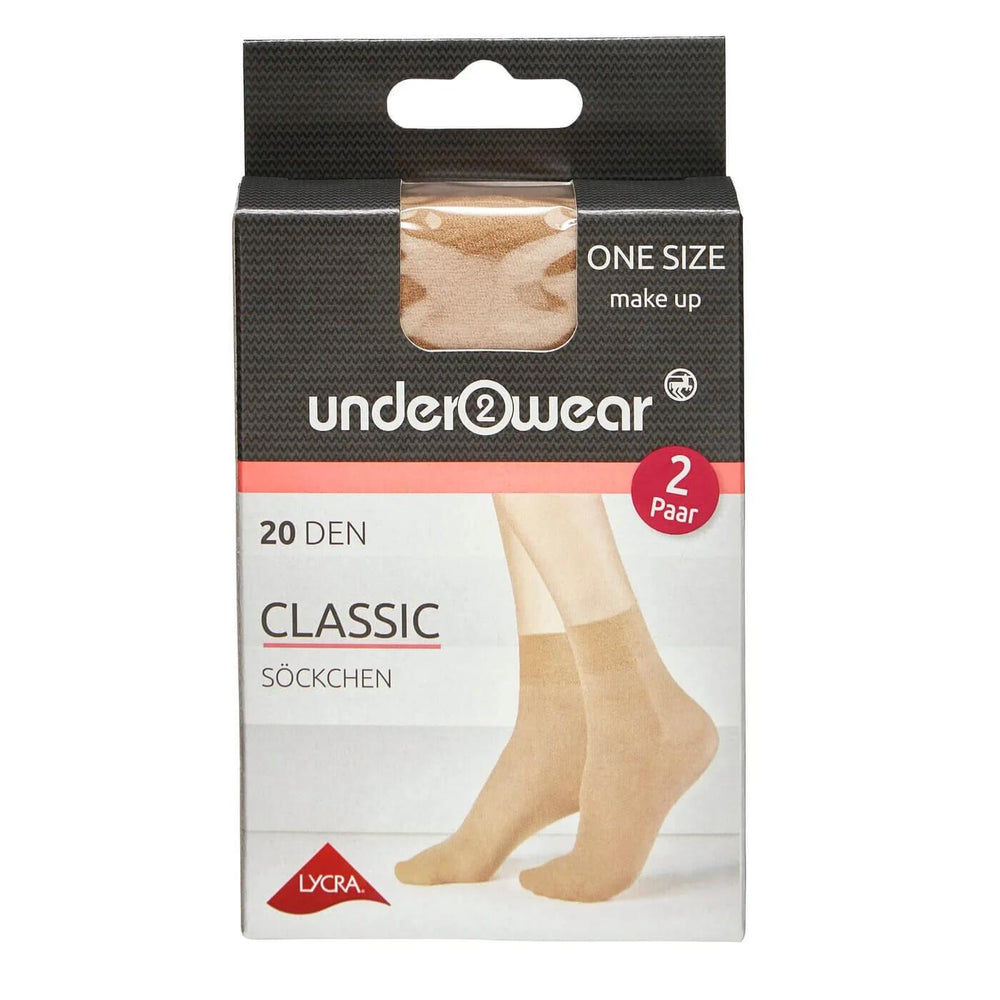 Underwear 20 Denier Sheer Ankle Socks in Nude - Standard Size
