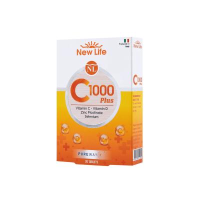 New Life Vitamin C-1000 Plus Dietary Supplement for Immune System Support - 30 Capsules New Life Vitamin C-1000 Plus Immune Support Supplement Dietary Supplement, Vitamin C Supplement, Vitamin D Supplement, Zinc Supplement, Selenium Supplement, Immune System Support, Health Supplement, Vitamin C, Vitamin D, Zinc Picolinate, Selenium, Citrus Bioflavonoids, Health and Wellness, Immune Health, Dietary Support