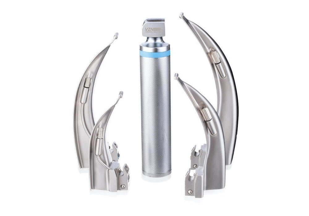 Vzn Macintosh Laryngoscope Set with 4 Blades and Hard Case