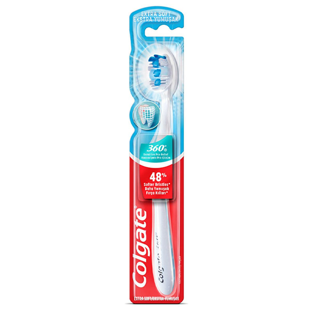 Colgate 360 Extra Soft Toothbrush for Sensitive Teeth & Gums - Gentle Oral Care for Health-Conscious Individuals - Toothpaste
