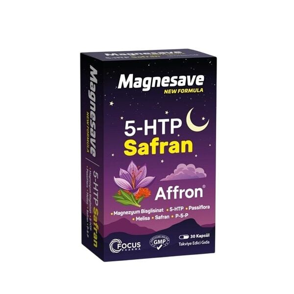 Focus Pharma Magnesave 5-HTP & Saffron Mood Support 30 Capsules