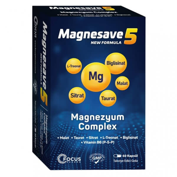 Focus Pharma Magnesave5 Magnesium Support 60 Capsules