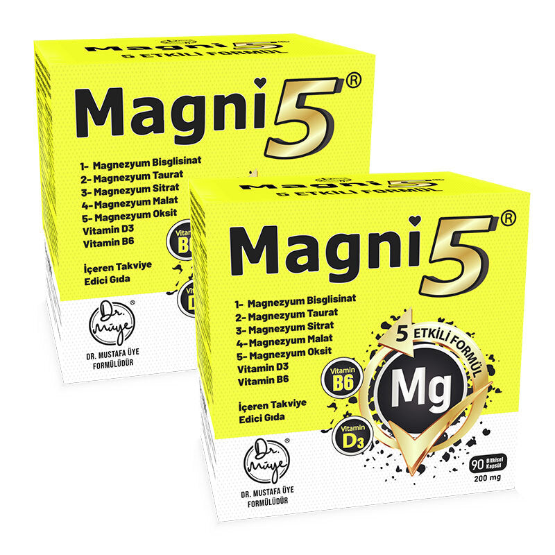 Magni5 Magnesium with Vitamin D3 & B6 Supplement 2 x 90 Capsules