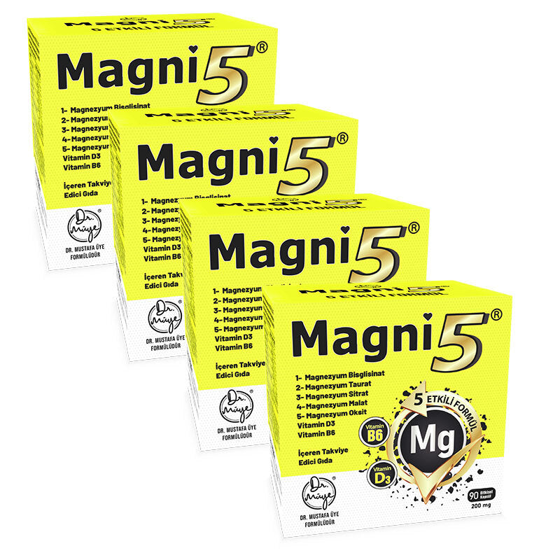 Magni5 Magnesium Complex with Vitamin D3 & B6 4x90 Capsules