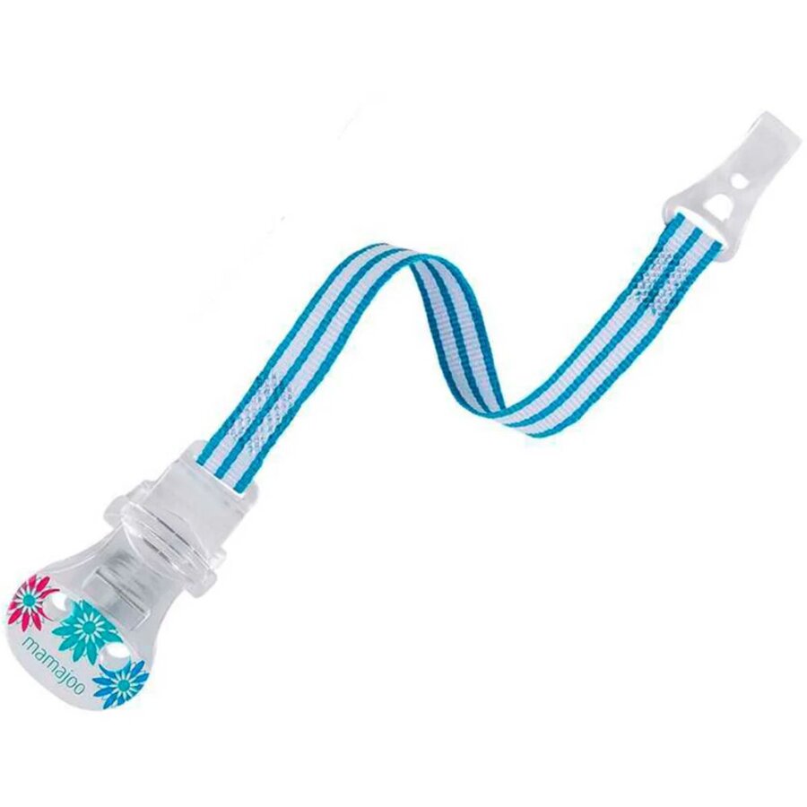 Mamajoo Blue Pacifier Clip for Newborns 0+ Months