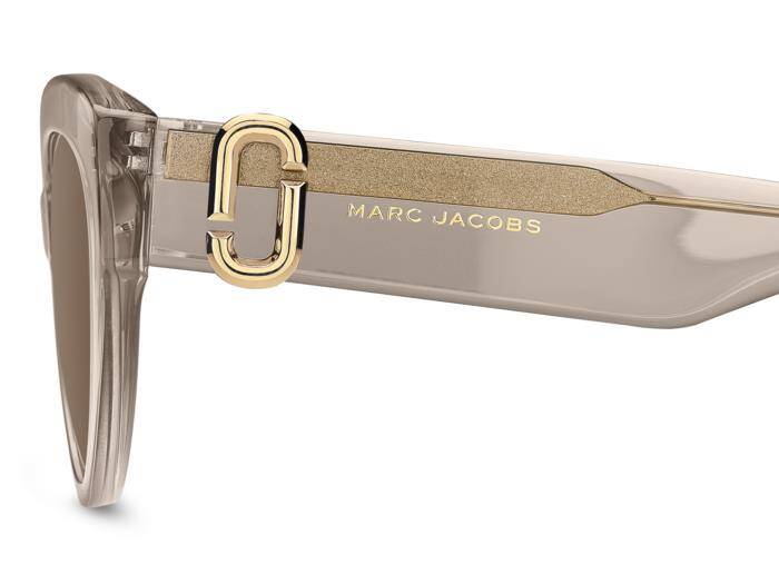 Marc Jacobs 883/S Women's Square Sunglasses - Black/Gold - 54mm