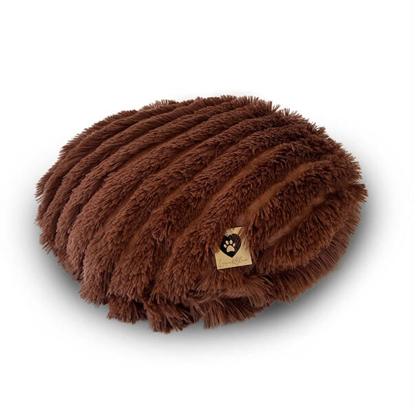 Tigres Puffy Chinchilla Donut Pet Bed for Cats & Dogs 50 cm