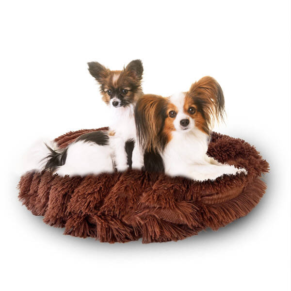 Tigres Puffy Chinchilla Donut Pet Bed for Cats & Dogs 50 cm