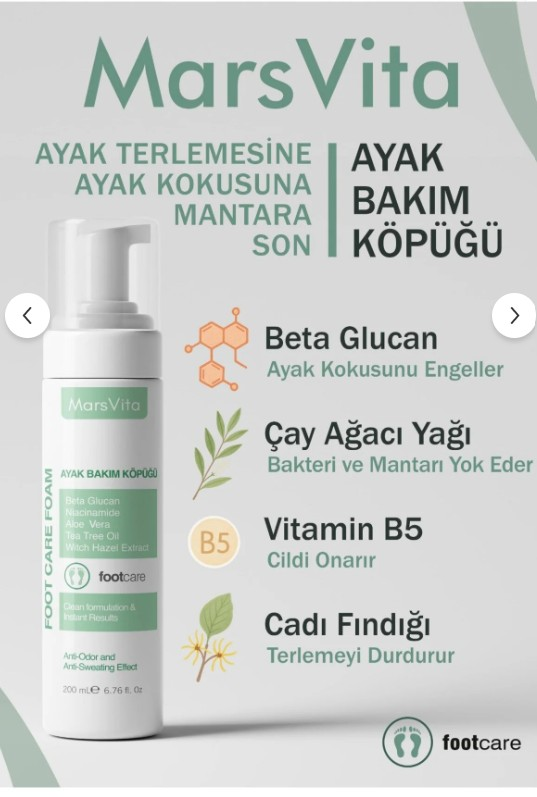 Marsvita Foot Care Foam for Dry &amp; Rough Feet 200 ml