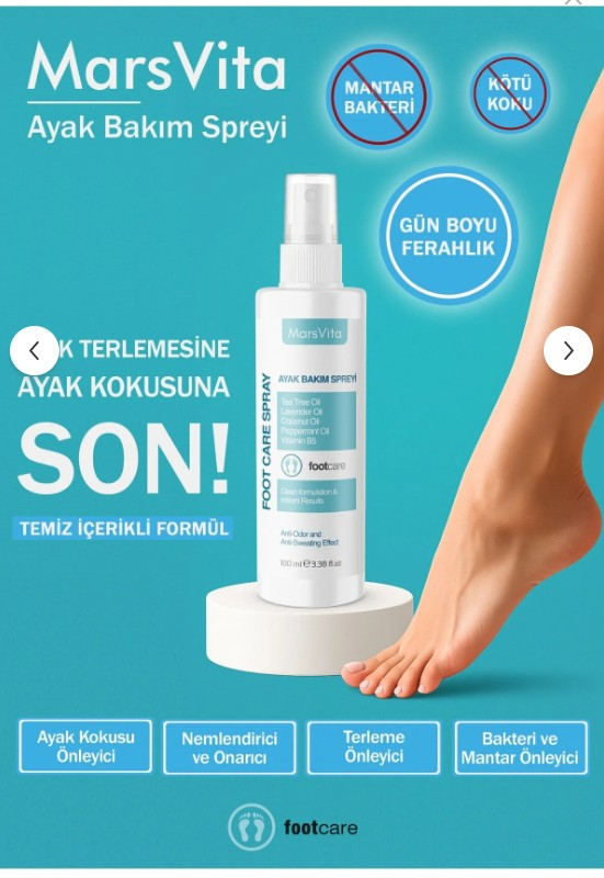 Marsvita Foot Care Spray for Fresh & Odor-Free Feet 100 ml
