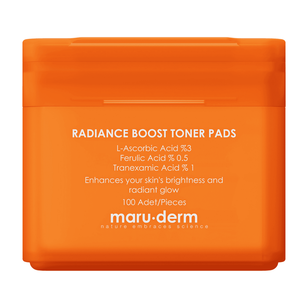 Maruderm Radiance Boost Toner Pads Brightening Formula 100 Count
