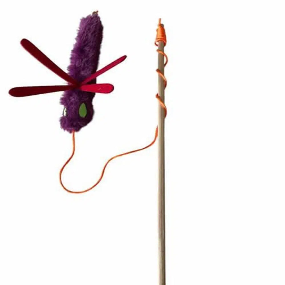 Matatabi Cat Toy Dragonfly with Catnip & Silvervine, Interactive Cat Teaser