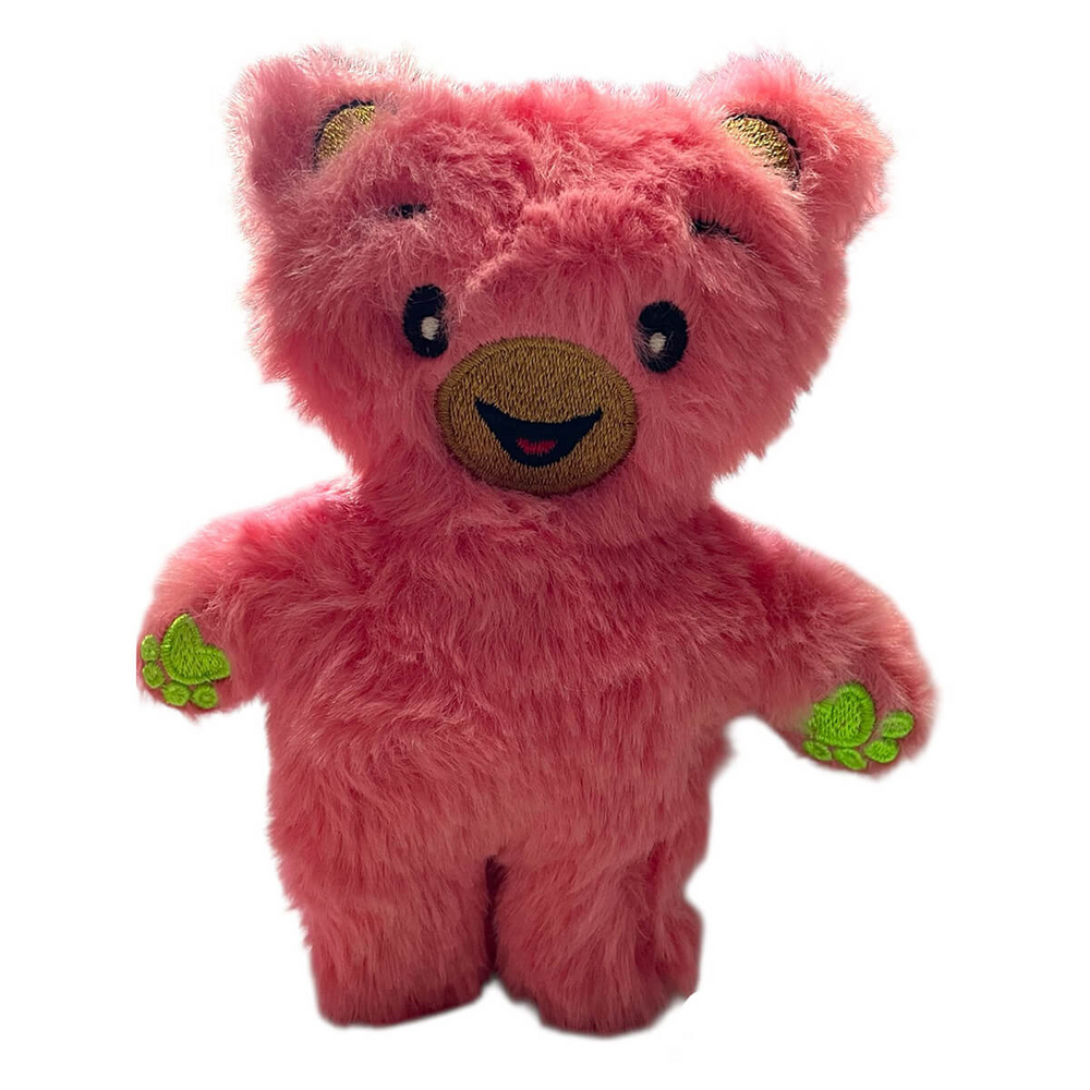 Matatabicats Bear Plush Squeaky Dog Toy with Crinkle Sound 16x15 cm