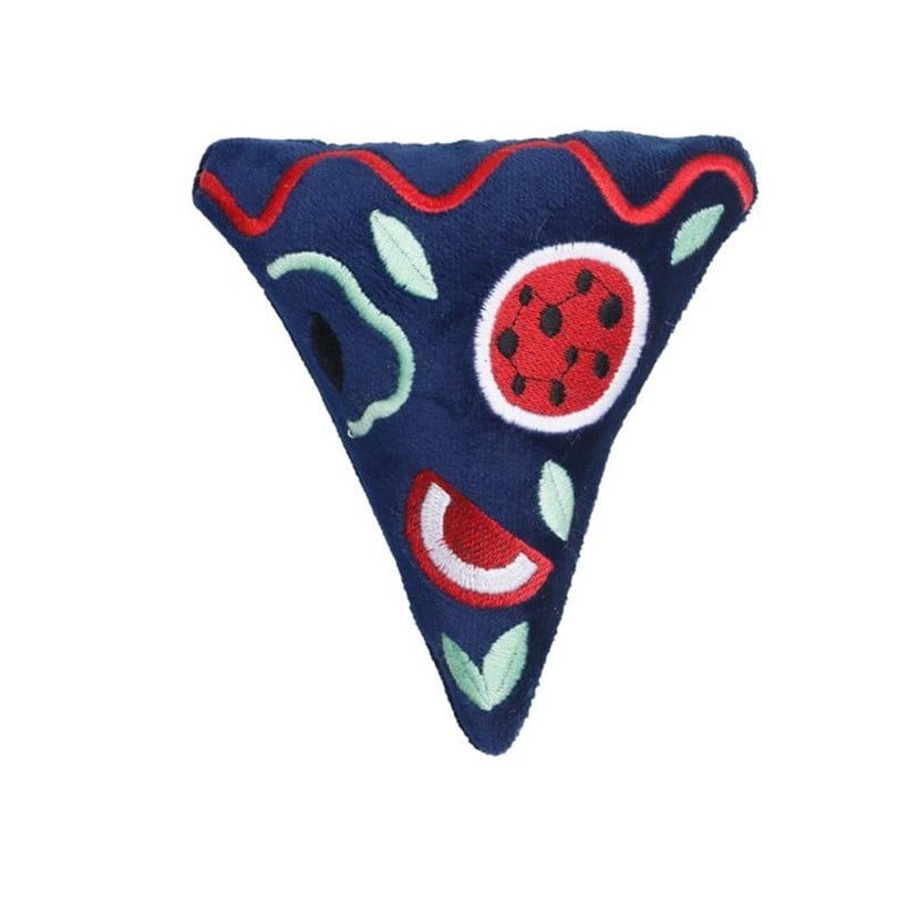 Matatabicats Little Pizza Squeaky Plush Dog Toy for Small Breeds