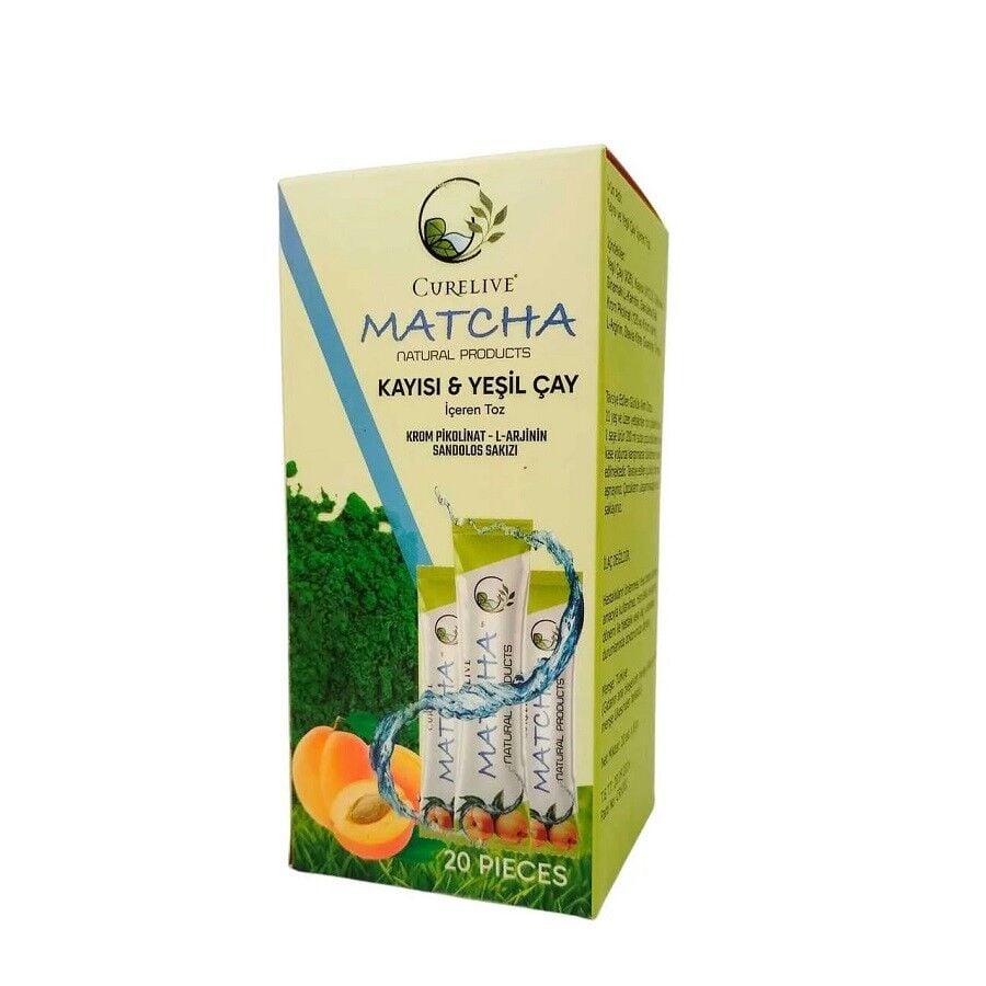 Bianco Pharma Matcha Apricot & Green Tea Herbal Blend 20 Count