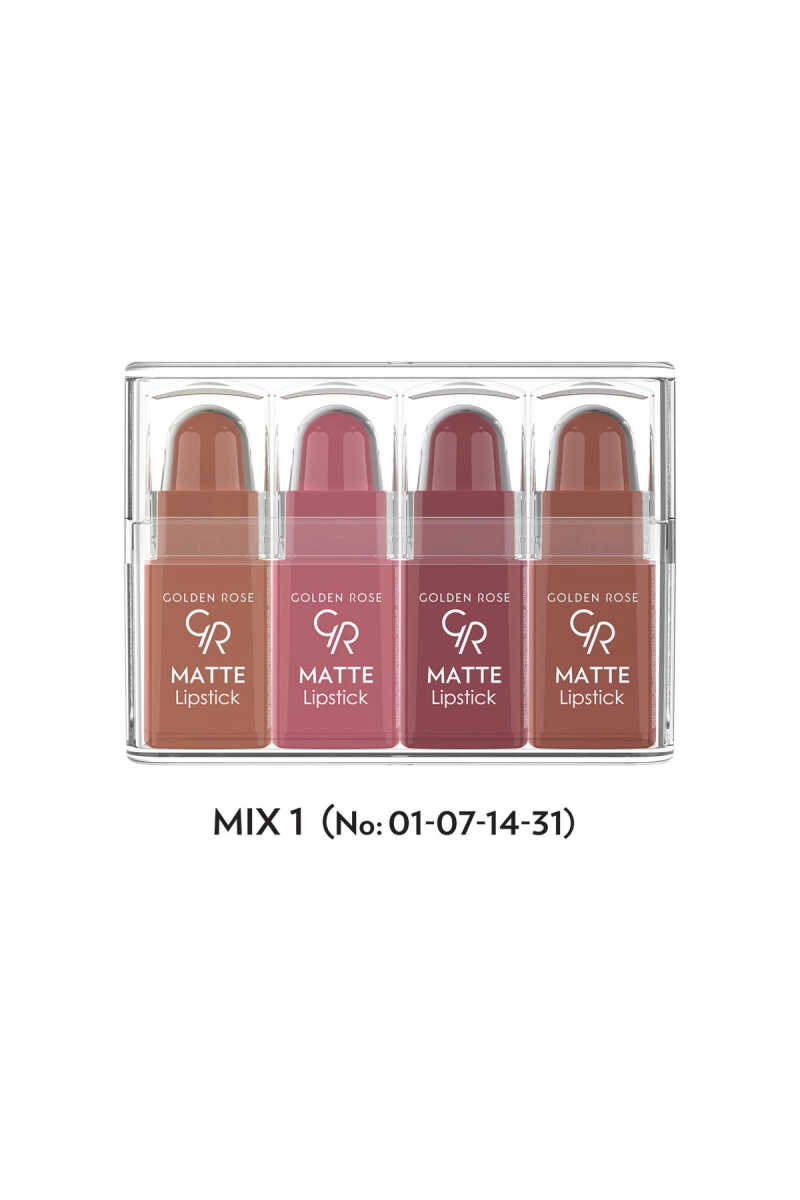 Golden Rose Matte Lip Kit Mix 01 Mini Lipstick Set