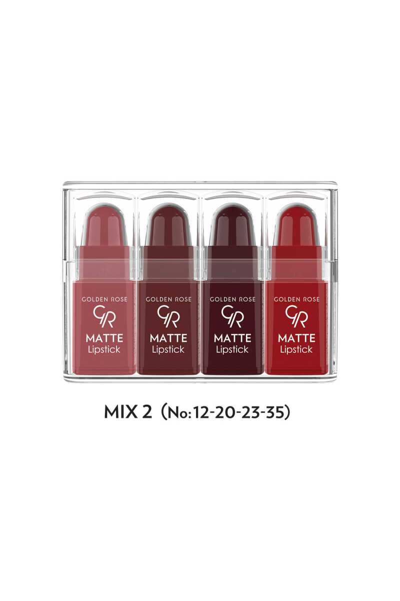 Golden Rose Matte Lip Kit Mix 02 Mini Velvet Lipstick Set