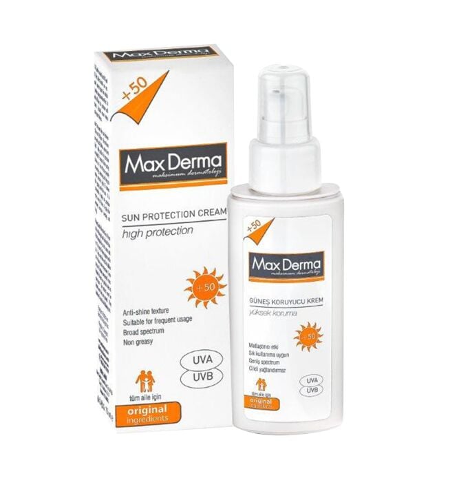 MaxDerma SPF 50 Matte Sunscreen Cream for All Skin Types 75ml